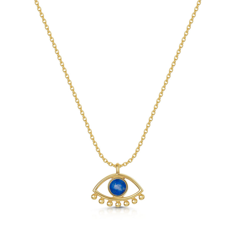 Mirada Evil Eye Necklace 18ct Gold Vermeil