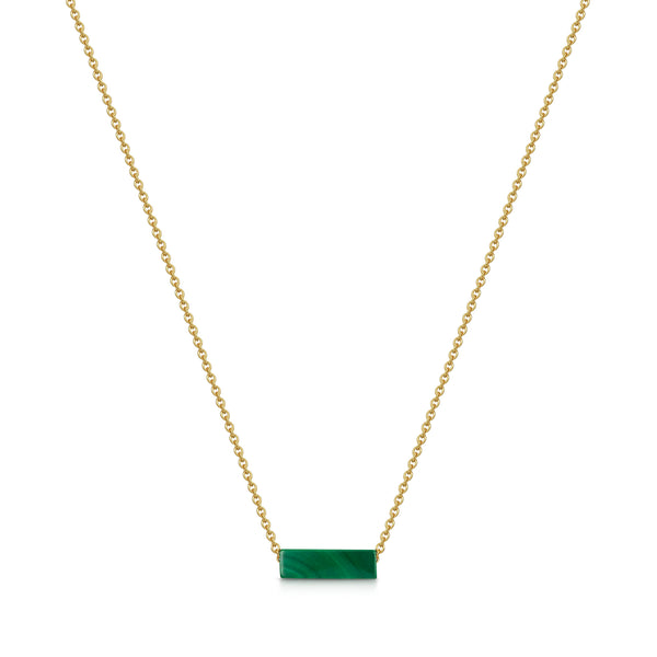 Mini Hara Malachite Necklace 18ct Gold Vermeil