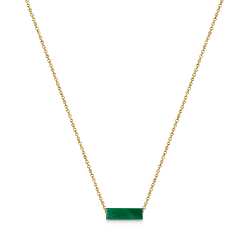 Mini Hara Malachite Necklace 18ct Gold Vermeil