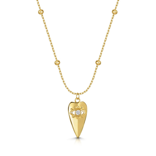 Longing Heart Necklace 18ct Gold Vermeil