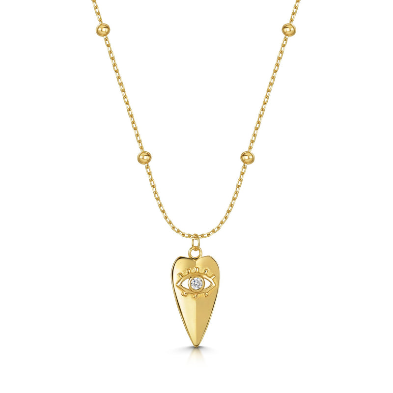 Longing Heart Necklace 18ct Gold Vermeil