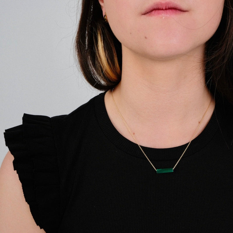 Hara Malachite Necklace 18ct Gold Vermeil